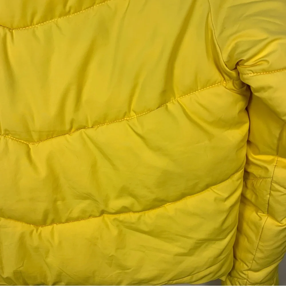 Abercrombie & Fitch Soft Yellow Puffer Jacket Zipper - Picture 9 of 13